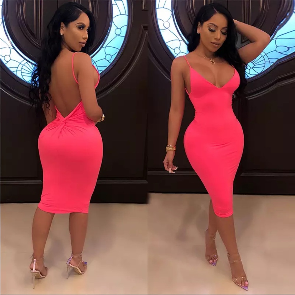 Pink neon dress